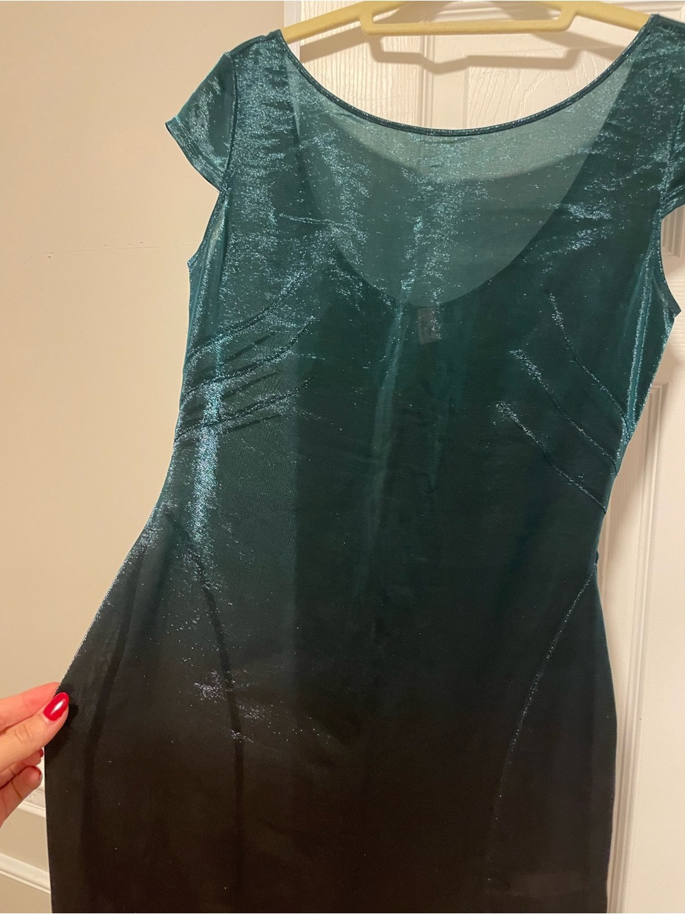 Agent Provocateur Emerald Green and Black Sheer Maxi Dress - Picture 2 of 7